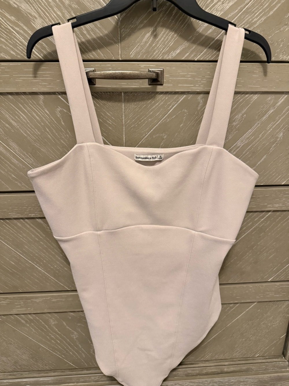 Abercrombie & Fitch Light Taupe Sculpted Tank Bodysuit